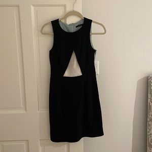 Tibi dress, size 0, black and white and turquoise